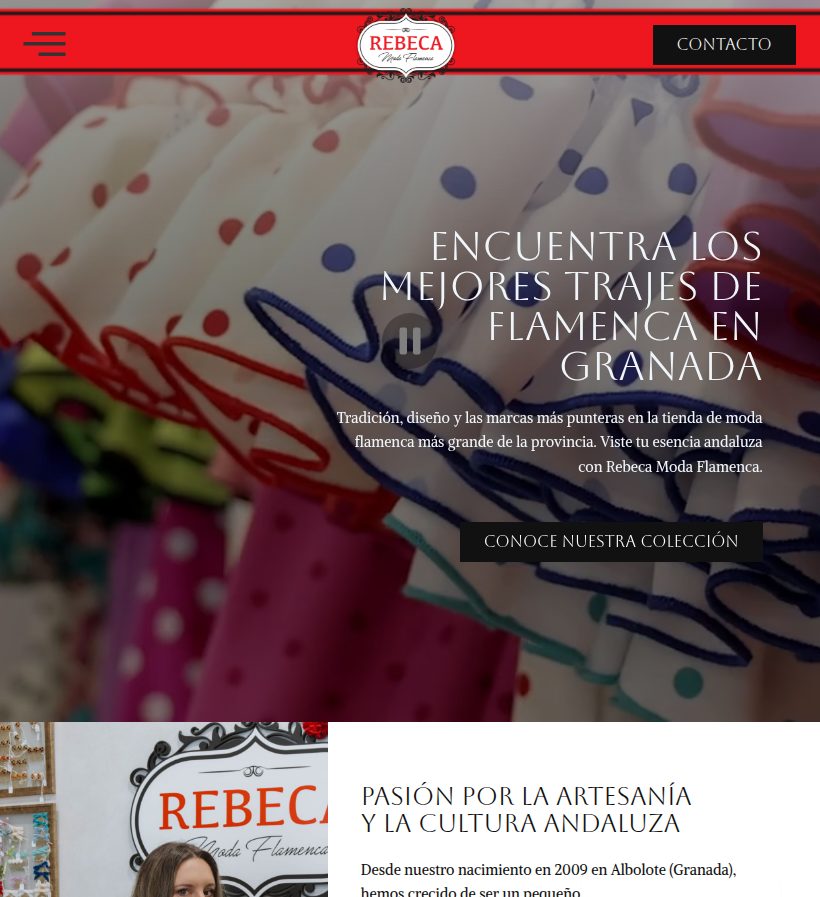 Web de Rebeca Moda Flamenca